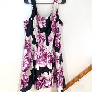 Dress Barn Purple and Blue Floral Dress
